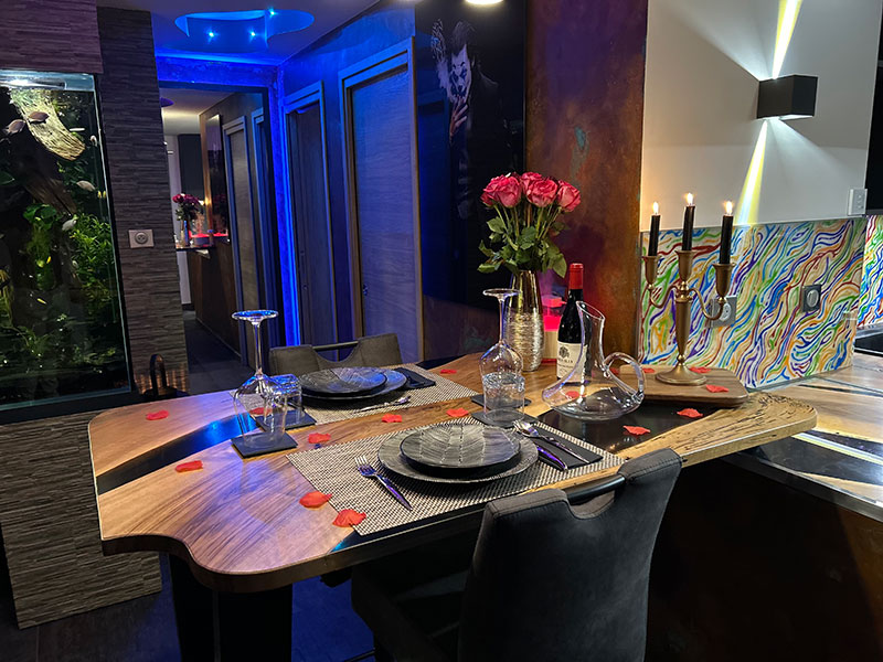 Cuisine love room Genève, savoie, haute savoie, Annecy, ain, france